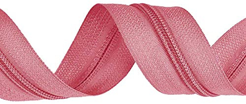 5m Endlos-Reißverschluss 3mm freie Farbwahl, Farbe:377 malvenrosa