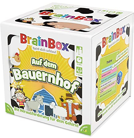 Brain Box 2094911 Auf dem Bauernhof, Lernspiel, Gedächtnisspiel, Quizspiel für Kinder ab 4 Jahren