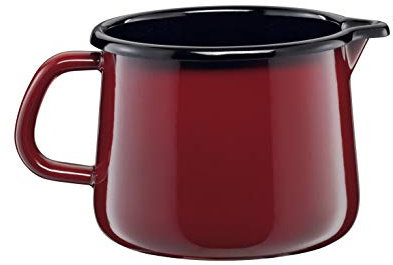 Riess, 0672-008, Schnabeltopf 12, NOUVELLE- ROSSO EXTRA STARK, Durchmessser 12 cm, Höhe 10.8 cm, Inhalt 1 Liter, Emaille, Induktion