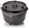Petromax Feuertopf ft9 - Dutch Oven aus Gusseisen für Kochen und Backen - mit Deckel, Henkel und Standfüßen - Gerichte für 8 bis 14 Personen - 7,5 l