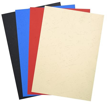 Exacompta 2789C 100er Pack Einbanddeckel DIN A4 für Bindesysteme Forever aus Recycling-Karton farbig sortiert. Geeignet zur Verwendung mit Serodo-Bindern, Kunststoffringen, Metallringen und mehr