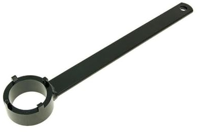 2EXTREME Lenkkopflager Einstellschlüssel kompatibel mit Sfera, TPH 50, Zip | kompatibel mit VESPA ET4 50; 4 Zähne, 40 mm Abstand, Ø innen 33,65 mm; Stahl schwarz, greift 4 Vertiefungen der Kontermuttern