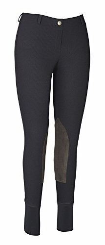 TuffRider Women's Ribb Lowrise Pull-On Breeches, Black, 28
