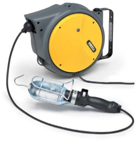 Avvolgicavo avvolgitore con lampada Zeca 220V articolo AM 57/306.