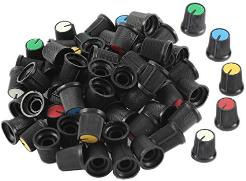 sourcing map 75Stk. Lautstärkeregler Drehknöpfe für 6mm Dmr. Rändelwelle Potentiometer de