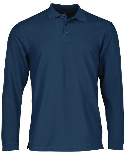 Fruit of The Loom Mens Premium Long Sleeve Polo Shirt (XL) (Navy)