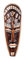 TEMPELWELT Décoration Murale Masque Bali 6 en Bois d'Albesia Marron, 30 cm, Artisanat de Bali Lombok, Fait Main Handcrafted Unique…
