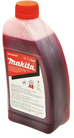 Makita 980008607 2-Takt-Motoröl 1 Liter, Hochleistungs-Motoröl, teilsynthetisch, raucharm, Mischverhältnis 1:50