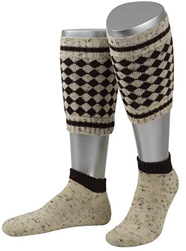 Almbock Trachten Loferl Herren - Trachtenstrümpfe 2 teilig in vielen Farben für Männer - Trachtensocken Wadenwärmer Größe 39-47