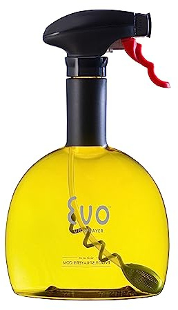 Evo Original Oil Sprayer, Non-Aerosol for Olive Oil, Cooking Oils, and Vinegars, Yellow, 24-Ounce Capacity