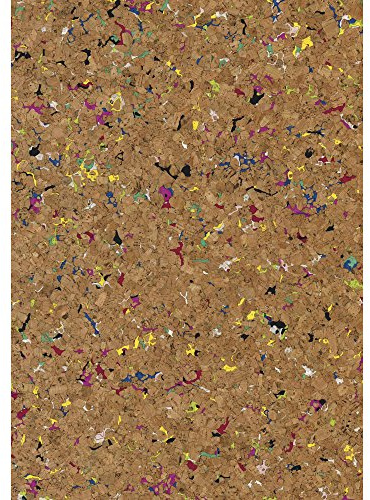 Rayher Granulate Cork Fabric Rool, Natural/Multi-Colour, 45 x 30 cm, 0.5 mm, 1 Roll