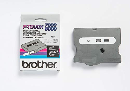 Brother TX335 Schriftbandkassetten 12mm schwarz/weiß