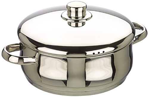 IBILI Oslo Stock Pot with Lid, 22 cm, Stainless Steel, Suitable for Induction Hobs