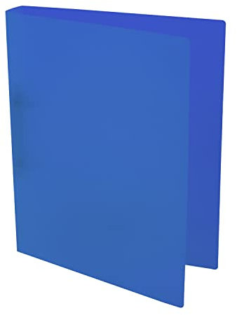 Idena 224338 - Ringbuch DIN A4, aus PP, 2 Ringe, 35 mm Rückenbreite, transluzent blau, 1 Stück