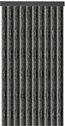 Arsvita Flauschvorhang Türvorhang (90x220 cm) in Anthrazit-Schwarz als Insektenschutz für Balkon, Terrasse oder Wohnmobil, Wohnwagen, Pavillon