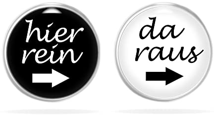 Miss Lovie Schmuck Teenager Mädchen Lustige Damen Schmuck Nickelfrei Hypoallergen Ohrringe Hier Rein Da Raus Männer Witzig Ohrstecker Cabochon Edelstahl inkl. Geschenkverpackung