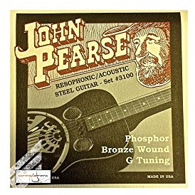 John Pearse 3100 - Juego de cuerdas para guitarra de fósforo/bronce