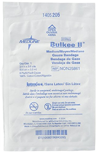 Medline Bulkee II Sterile Cotton Gauze Bandage, 3.4 x 3.6 yds., Ideal for Wound Care