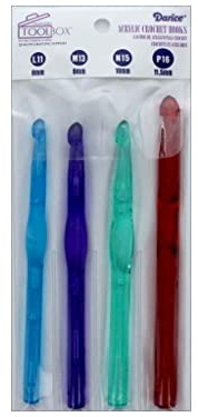 Darice Crochet Hook Set - Acrylic - 6 inches - 4 Pieces