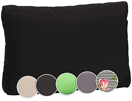 Beo Palettenkissen Rückenkissen 60x40 cm | Made in EU | Europaletten Polster wasserabweisend & waschbar | Kissen für Palettenmöbel Outdoor | Palettenkissen Rückenlehne Kissen in Anthrazit