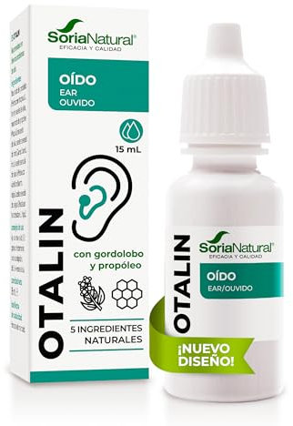 Soria Natural Otalin New - Mejora la Salud del Oído - Prevención y Tratamiento - 100% Natural con Propóleo y Aceites esenciales - Salud Auditiva - Botella de 15ml