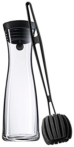WMF Basic, caraffa per Acqua con Spazzola per la Pulizia, caraffa in Vetro con Coperchio, Coperchio in Silicone, caraffa per Acqua con Coperchio, Chiusura a Scatto
