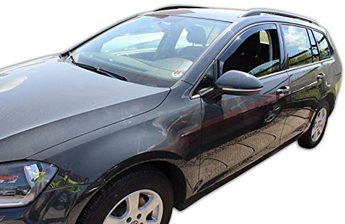 J&J AUTOMOTIVE Windabweiser passend für Volkswagen Golf 7 5-Türer 2012-2019 2tlg, Heko Regenabweiser Vorne Getönt Dunkel Passform