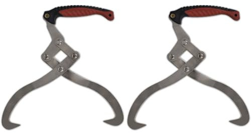 vidaXL 2x Handpackzange 30cm Packzange Holzgreifer Handhebehaken Holzzange