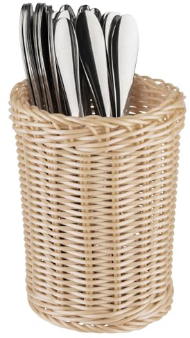 APS 40130 Besteckkorb ECONOMIC, Ø 12 cm, Höhe 15 cm, Polypropylen, beige