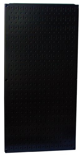 Wall Control Pegboard 32in x 16in Black Metal Pegboard Tool Board Panel