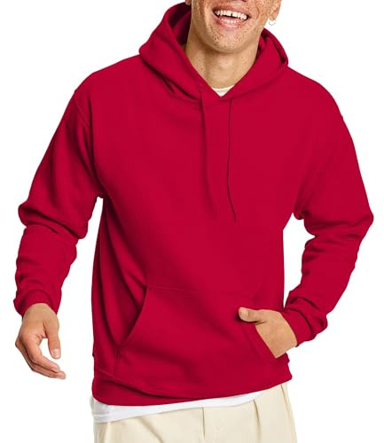 Hanes ComfortBlend® EcoSmart® Pullover Hoodie Sweatshirt M Red