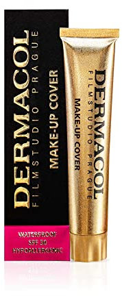 Dermacol - Full Coverage Foundation, Flüssige Makeup Matte Foundation mit SPF 30, Wasserfeste Foundation für fettige Haut, Akne, & Augenringe, Langanhaltende Makeup Produkte, 30g, Farbton - 218