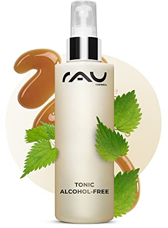 RAU Cosmetics Gesichtswasser Alkoholfrei 200ml - Klärendes Tonic mit Brennnessel-Extrakt & Milchsäure - Porenverfeinernd für Empfindliche & Trockene Haut - Erfrischendes Facial Toner Made in Germany