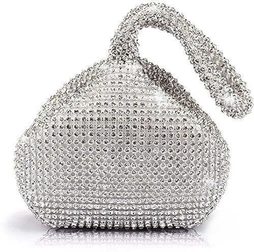 J&G dreieckige Rhinestone Strass Damen Unterarmtasche Abendhandtasche Party Tasche Hochzeit Handtasche