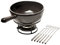Emile Henry Cheese Fondue Set, Ceramic, Charcoal, 24x24x9 cm