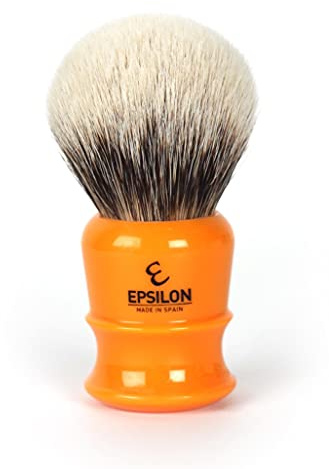 Rasierpinsel Dachs Spitze Silber Epsilon Butterscotch 50/26 mm