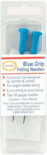 Colonial Needle CNFN36BG Blue Grip Felting Needles, 36, 2-Pack