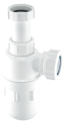 McAlpine C10A 75mm Water Seal Adjustable Inlet Bottle Trap with Multifit Compression Outlet 1.25 and 1.5