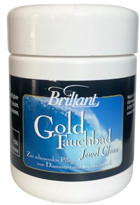 Brillant Goldtauchbad 200 ml mit Tauchkorb - Spezialpflegemittel für Gold und Edelsteine - Effiziente Pflege & Reinigung - Einfache Anwendung