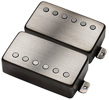 EMG 57/66 Bridge and Neck Humbucker gitarr pickups-set, borstat svart krom