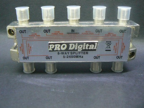 ProDigital SPLITTER RIPARTITORE SEGNALE 6 VIE TV - PARTITORE PASSIVO TV TOP ANCHE PER GRANDI CONDOMINI - Segnale Antenna Digitale Terrestre Passivo 6 Uscite
