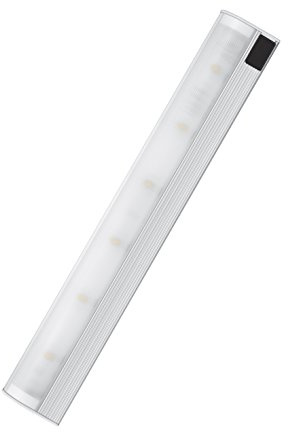 OSRAM LED Unterbauleuchte 8W SlimShape LED Küchenlampe mit Bewegungssensor/Aluminiumgehäuse/Dirketanschluss mit 3m Netzkabel / 3000K - warmweiß, silber