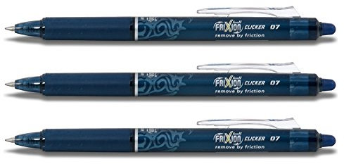 Pilot FriXion Clicker 0,7 3er Set 3er Set blau-schwarz