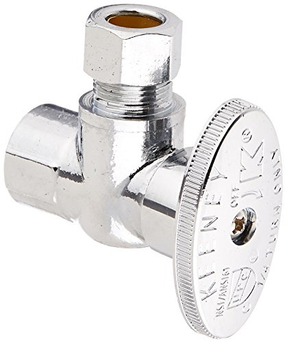 Plumb Pak 2047PCLF Keeney FIP x 3/8 Brass Shut-Off Valve, 3/8-Inch by 3/8-Inch, Chrome