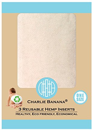 Charlie Banana Wiederverwendbare Hanfeinlagen, Größe 1, klein, 3-teilig, 889482