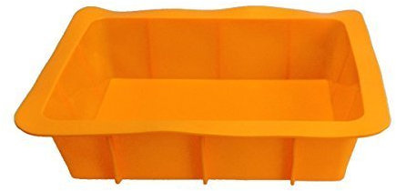 GMMH Plat à Four XXL en Silicone - Moule à lasagnes - Moule à gâteau - Moule à Pain - Moule à Pain (Orange)