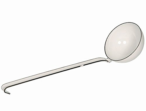 Riess, 0307-033, Schöpflöffel ø 7cm, WEISS, Weiß, Emaille, Vol. (rec.): 0,1 Liter, Made in Österreich, LBH: 26,7x7,3x6,5cm, 0,116kg, Induktionskocher kompatibel, Gasherd geeignet, Ofenfest