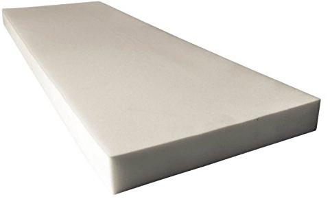 AK Trading Upholstery Foam High Density Cushion (Seat Replacement, Foam Sheet, Foam Padding), 1 H x 24 W x 72 L,White