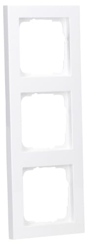 GIRA 21329 Rahmen 3‑fach Standard 55 Reinweiß glänzend | Abdeckrahmen für Schalter & Steckdosen | kompatibel mit Gira System 55/E2 Einsätzen | bruchsicher Thermoplast | Profi Elektroinstallation