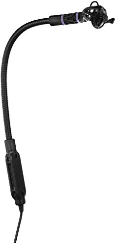 JTS CX-516 - Microfono elettrico per strumenti, per fisarmonica, pianoforte o bolle, a collo di cigno con caratteristiche di superreni, con scatola di trasporto e protezione antivento, colore: Nero